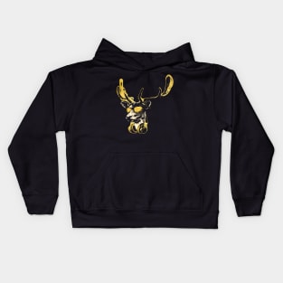 Deer DJ Bling. Cool and Funny Music Animal With Sunglasses And Headphones. Kids Hoodie